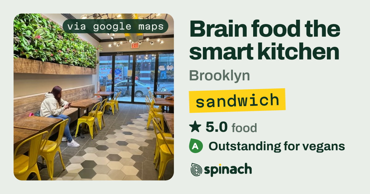 Brain Food The Smart Kitchen - Health Cafe, Vegan Options, Meal Preps ...