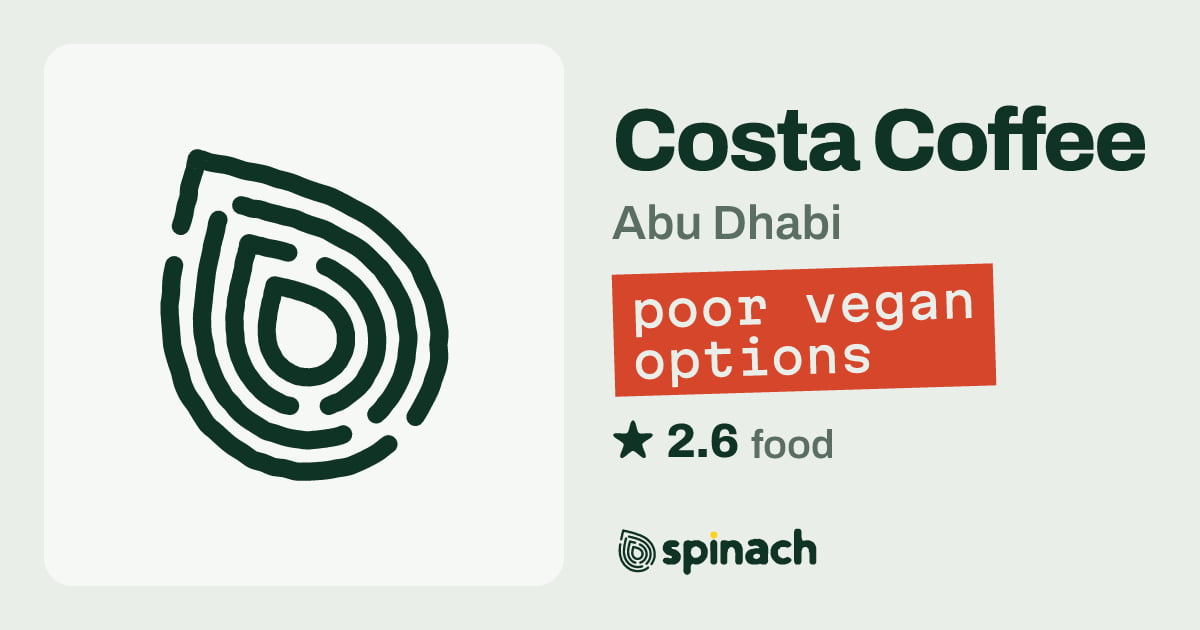Costa Coffee - PI ADIA - Cafe, Plant Milk, Vegan Desserts in Abu Dhabi ...